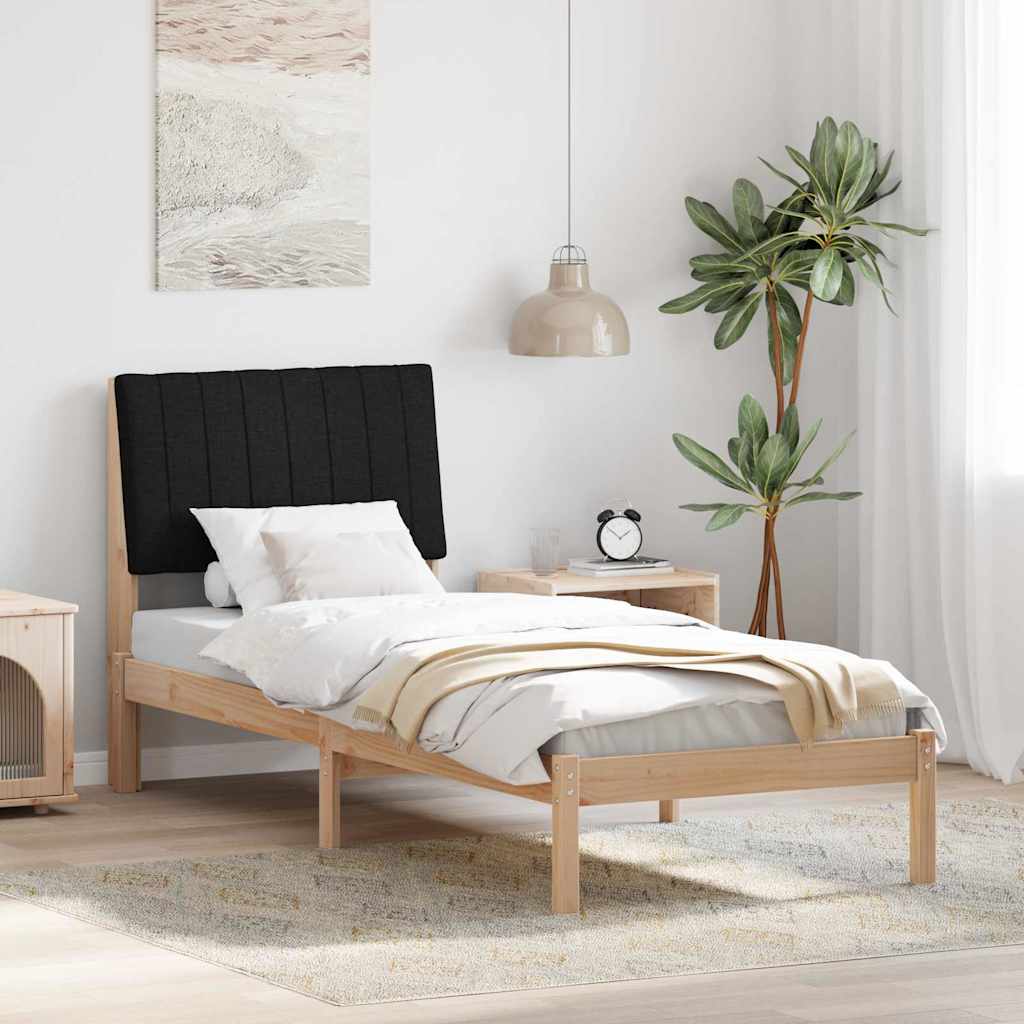 Paturi si accesorii - Cadru de pat cu headboard Maro 80 x 200 cm țesătură