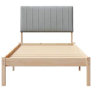 Rám postele s čelo Hnědá 90 x 190 cm Masivní borové dřevo - obrázek 5