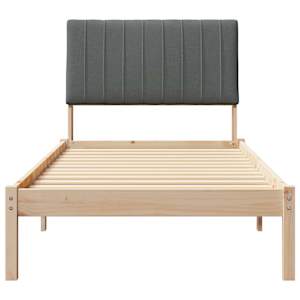 Rám postele s čelo Hnědá 90 x 190 cm Masivní borové dřevo - obrázek 5
