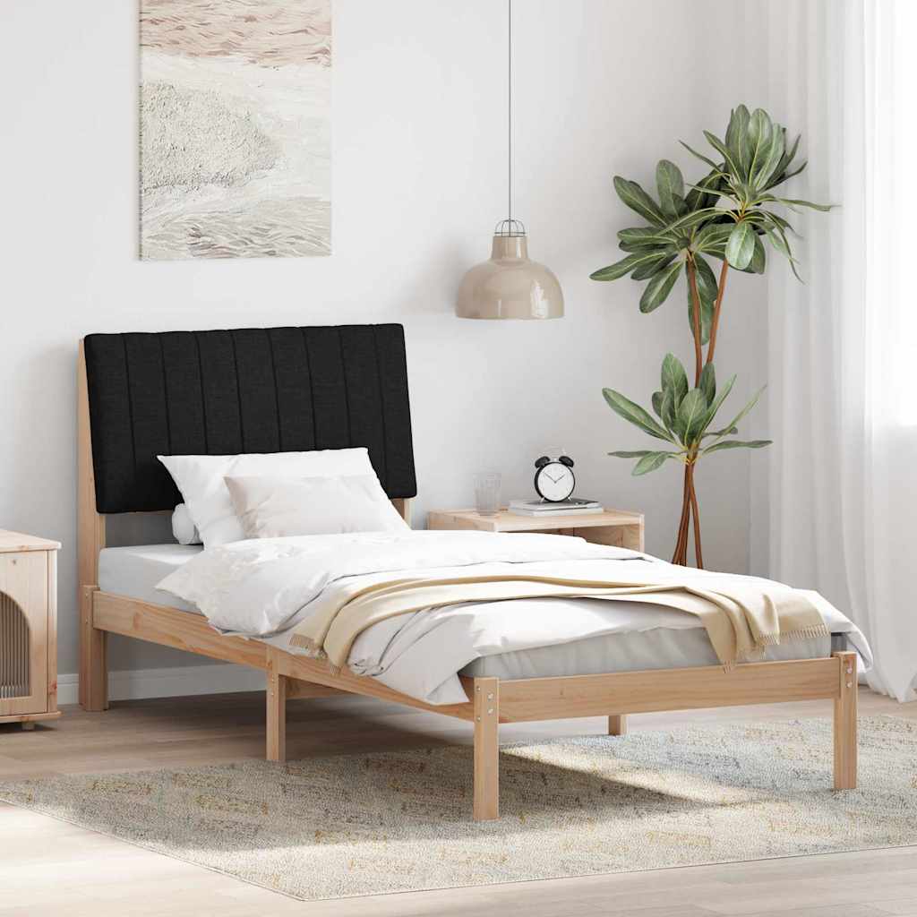 Paturi si accesorii - Cadru de pat cu headboard Maro 90 x 190 cm țesătură