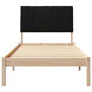 Rám postele s čelo Hnědá 90 x 190 cm Masivní borové dřevo - obrázek 5