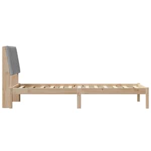 Rám postele s čelo Hnědá 75 x 190 cm Masivní borové dřevo - obrázek 6