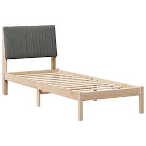 Rám postele s čelo Hnědá 75 x 190 cm Masivní borové dřevo - obrázek 2