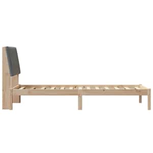 Rám postele s čelo Hnědá 75 x 190 cm Masivní borové dřevo - obrázek 6