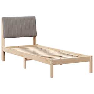 Rám postele s čelo Hnědá 75 x 190 cm Masivní borové dřevo - obrázek 2