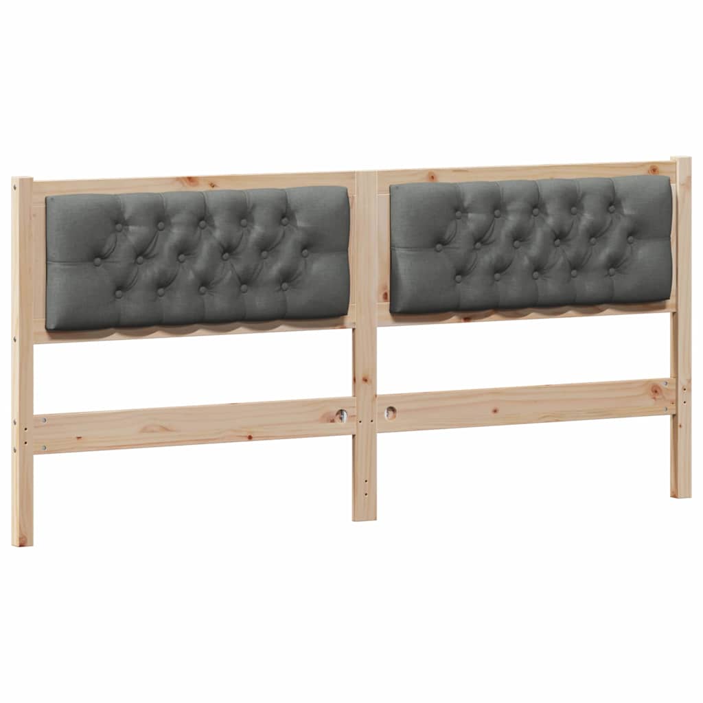 VidaXL Hoofdbord Anders Bruin En Donkergrijs 180 Cm Massief Grenenhout