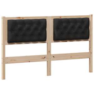 Čelo postele Jiný Hnědo-černá 140 cm Masivní borovicové dřevo - obrázek 2