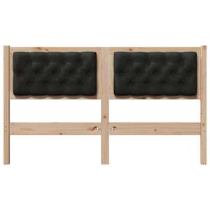 Čelo postele Jiný Hnědo-černá 140 cm Masivní borovicové dřevo - obrázek 4
