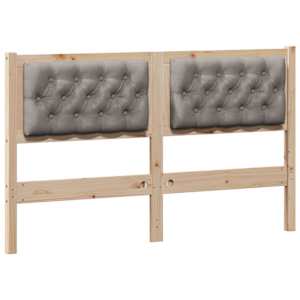Čelo postele Jiný Hnědá a taupe 140 cm Masivní borovicové dřevo - obrázek 2