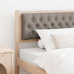 Vzglavje Drugo Rjava in taupe 100 cm Trdna borovina