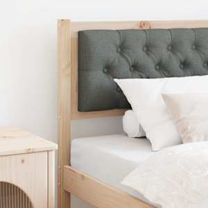 Vzglavje Drugo rjava in temno siva 90 cm Trdna borovina