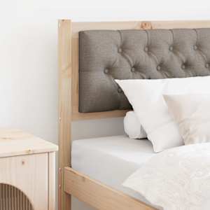 Vzglavje Drugo Rjava in taupe 90 cm Trdna borovina