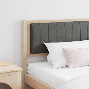 Tapecirano vzglavje z vzglavjem Rjava 200 cm Masivno borovo les