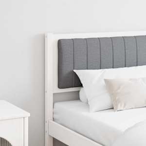 Tapecirano vzglavje z vzglavjem Bela 180 cm Masivno borovo les