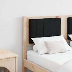 Tapecirano vzglavje z vzglavjem Rjava 120 cm Masivno borovo les