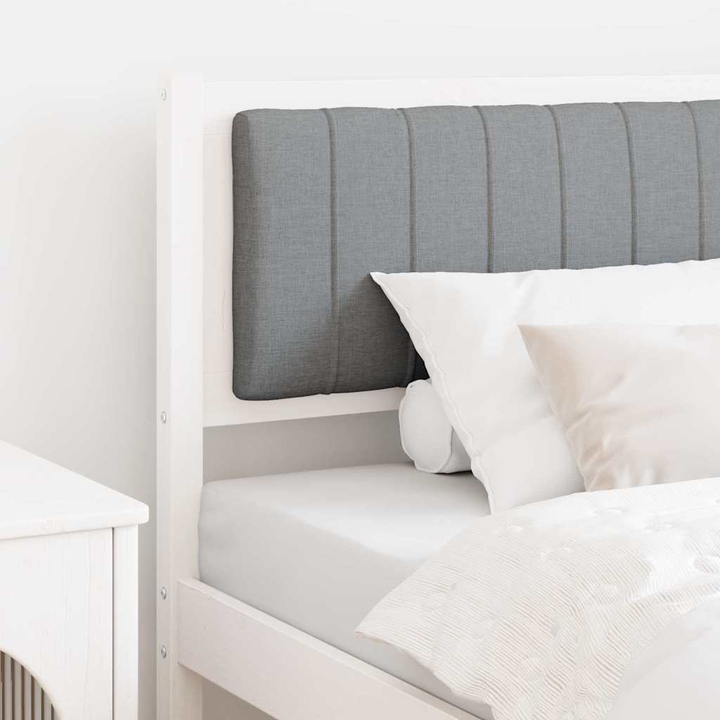 vidaXL Tăblie tapițată cu headboard Alb 90 cm Lemn de pin masiv