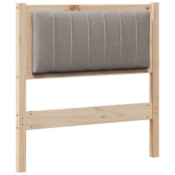 vidaXL Polsterdatud voodiots peaga Pruun 80 cm Tahke m&auml;nd