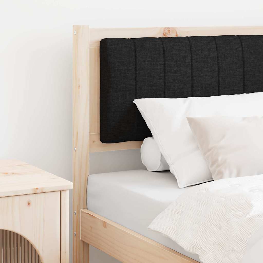 vidaXL Gepolstertes Kopfteil Braun 75 cm Massivholz Kiefer und Stoff