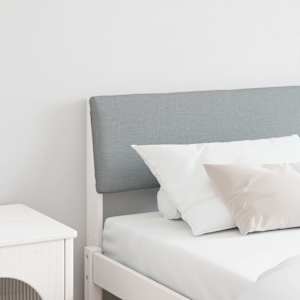 Tapecirano vzglavje Svetlo siva 200 cm Masivno borovo les