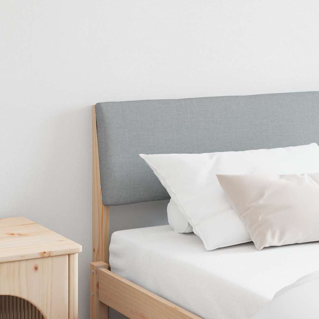 vidaXL Tăblie tapițată Gri deschis 180 cm Lemn de pin masiv