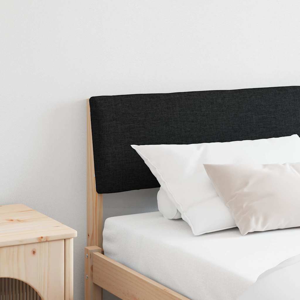 vidaXL Tăblie tapițată Negru 180 cm Lemn de pin masiv