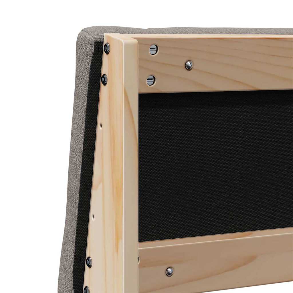 Polsterdatud voodiots Pruunikashall 180 cm Tahke mänd - Image 8