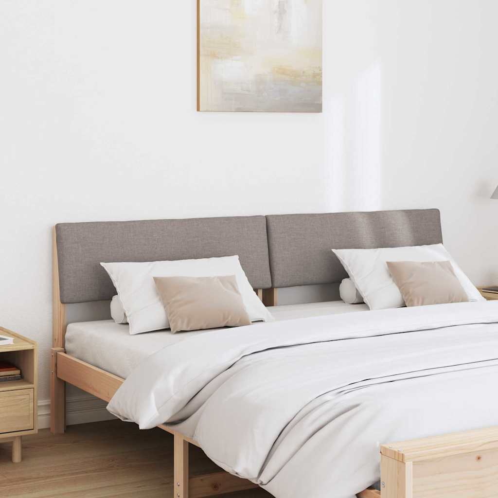 Polsterdatud voodiots Pruunikashall 180 cm Tahke mänd - Image 3