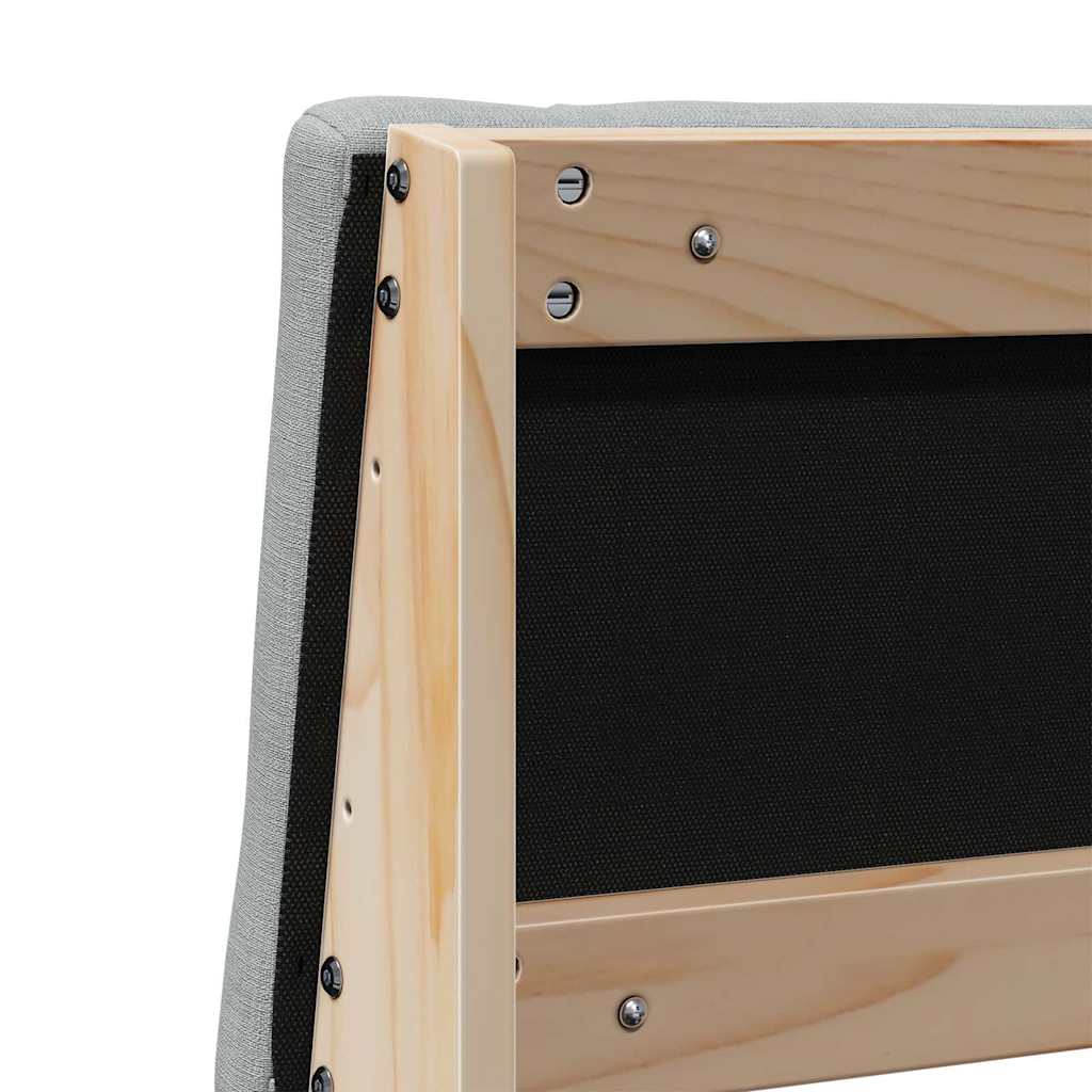 Polsterdatud voodiots Helehall 160 cm Tahke mänd - Image 8