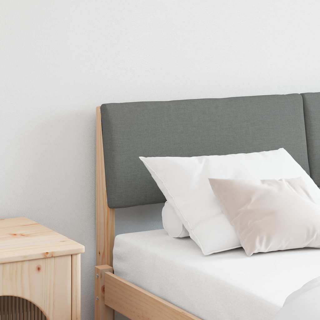 vidaXL Tăblie tapițată Gri închis 160 cm Lemn de pin masiv