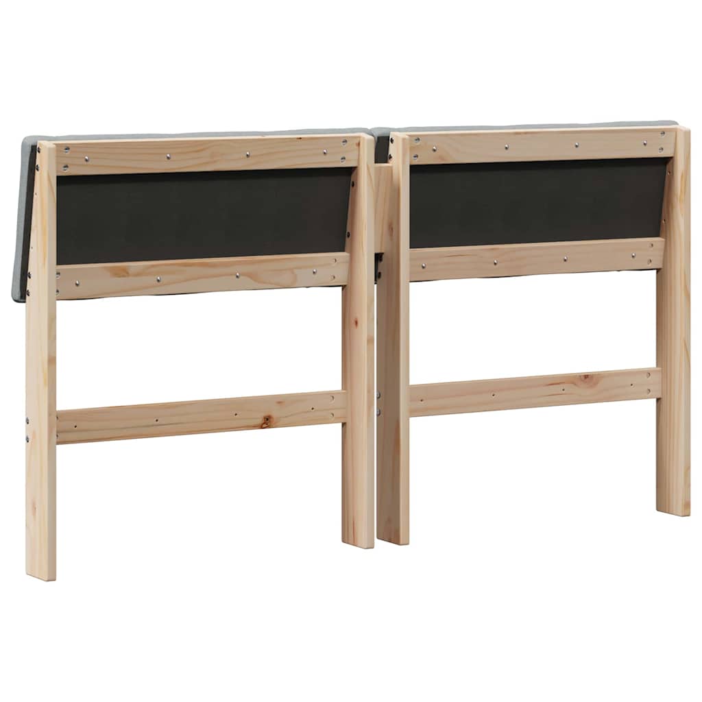 Polsterdatud voodiots Helehall 150 cm Tahke mänd - Image 6