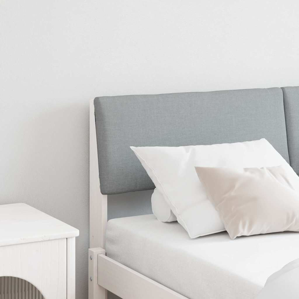 Paturi si accesorii - Tăblie tapițată Gri deschis 150 cm Lemn de pin masiv