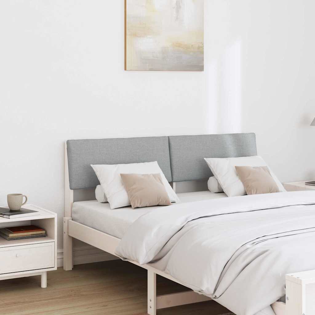 Thumbnail - vidaXL Gepolstertes Kopfteil Hellgrau 150 cm Massives Kiefernholz