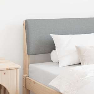 Tapecirano vzglavje Svetlo siva 90 cm Masivno borovo les