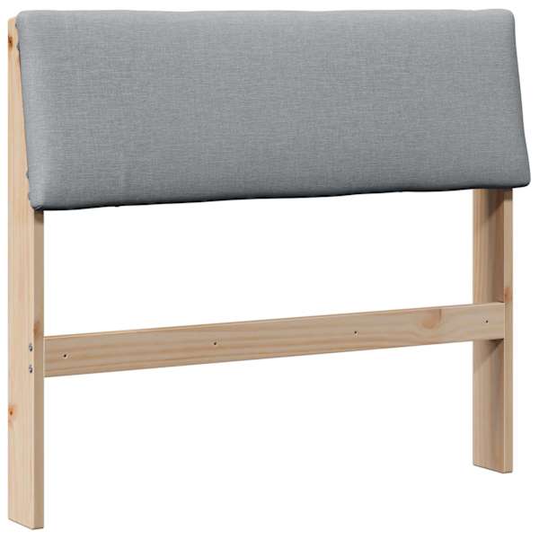 vidaXL Polsterdatud voodiots Helehall 90 cm Tahke m&auml;nd