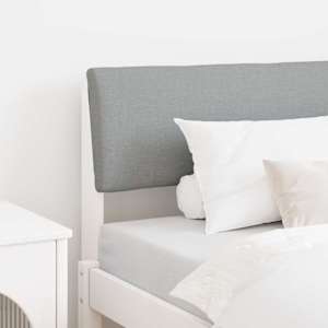 Tapecirano vzglavje Svetlo siva 90 cm Masivno borovo les