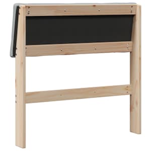 Čalouněné čelo postele Světle šedá 80 cm Masivní borové dřevo - obrázek 6