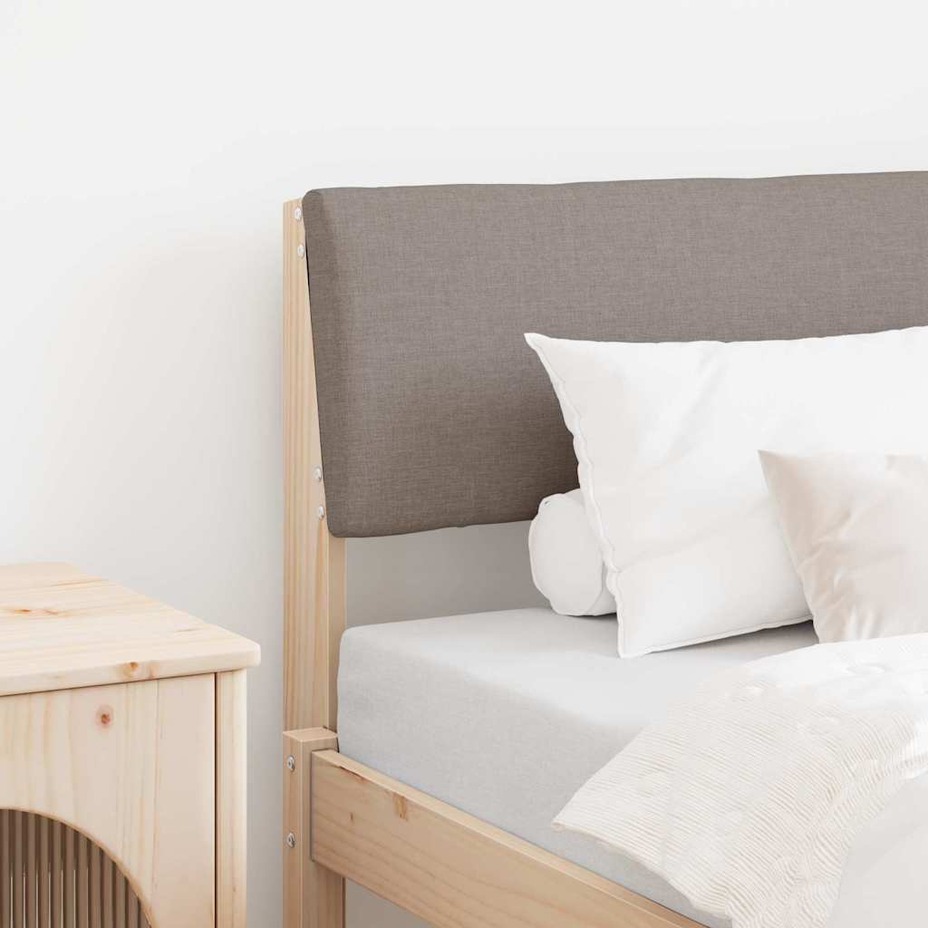 Tăblii de pat - Tăblie tapițată Gri taupe 80 cm Lemn de pin masiv