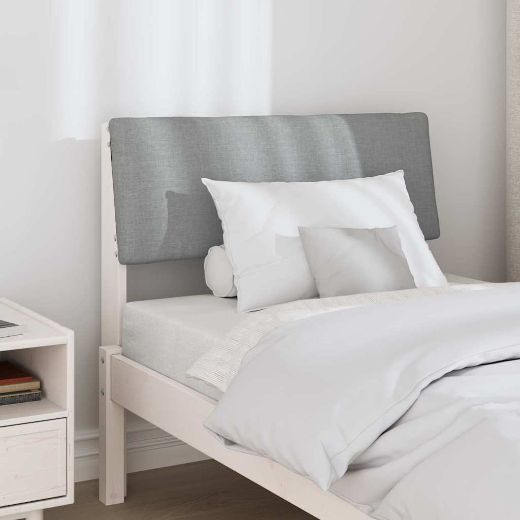 Thumbnail - vidaXL Gepolstertes Kopfteil Hellgrau 80 cm Massives Kiefernholz