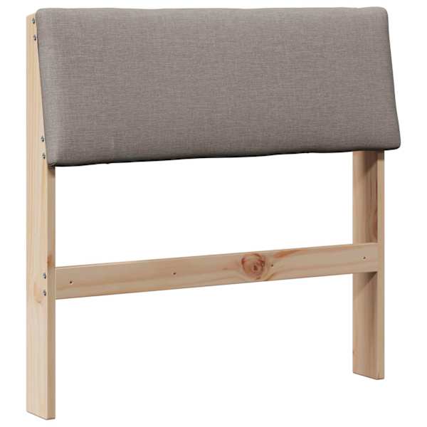 vidaXL Polsterdatud voodiots Pruunikashall 75 cm Tahke m&auml;nd