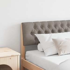 Tapecirano vzglavje Taupe 200 cm Masivno borovo les