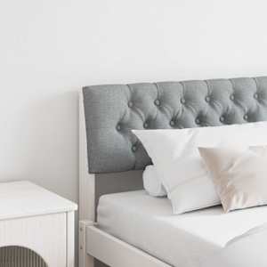 Tapecirano vzglavje Svetlo siva 200 cm Masivno borovo les