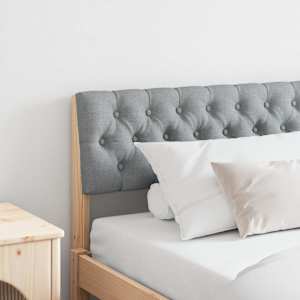 Tapecirano vzglavje Svetlo siva 180 cm Masivno borovo les