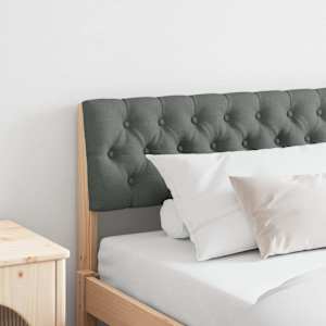 Tapecirano vzglavje Temno siva 180 cm Masivno borovo les