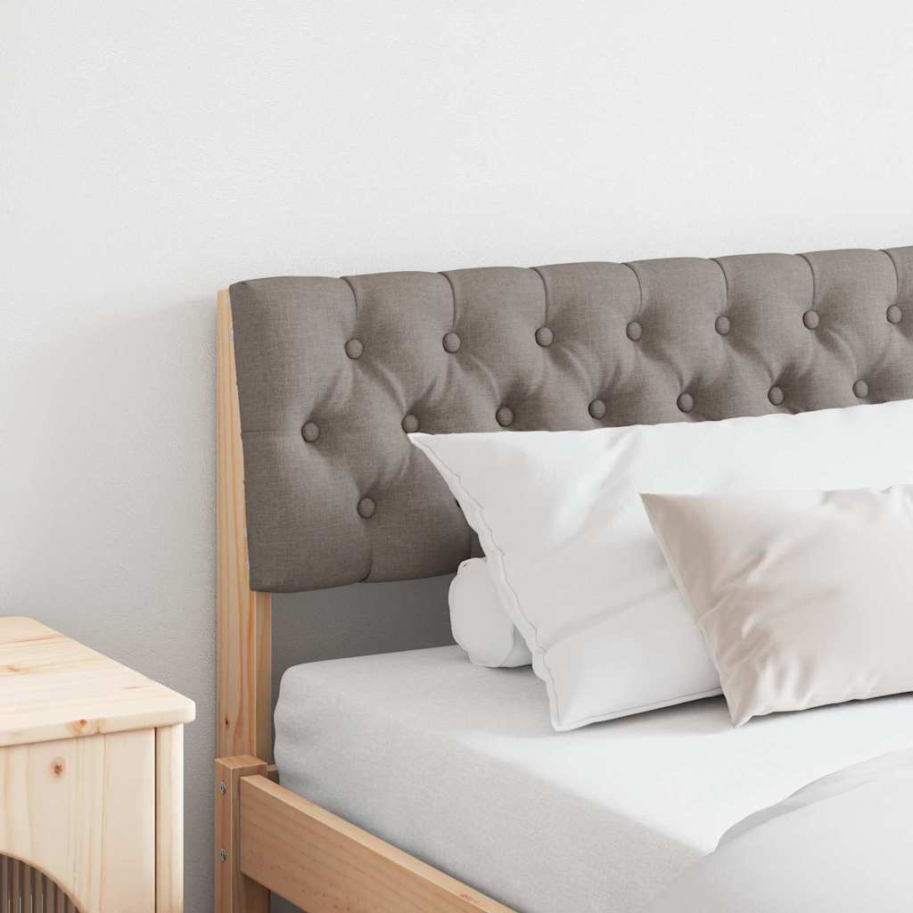 Tăblii de pat - Tăblie tapițată Gri taupe 180 cm Lemn de pin masiv