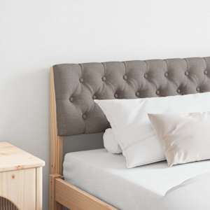 Tapecirano vzglavje Taupe 180 cm Masivno borovo les