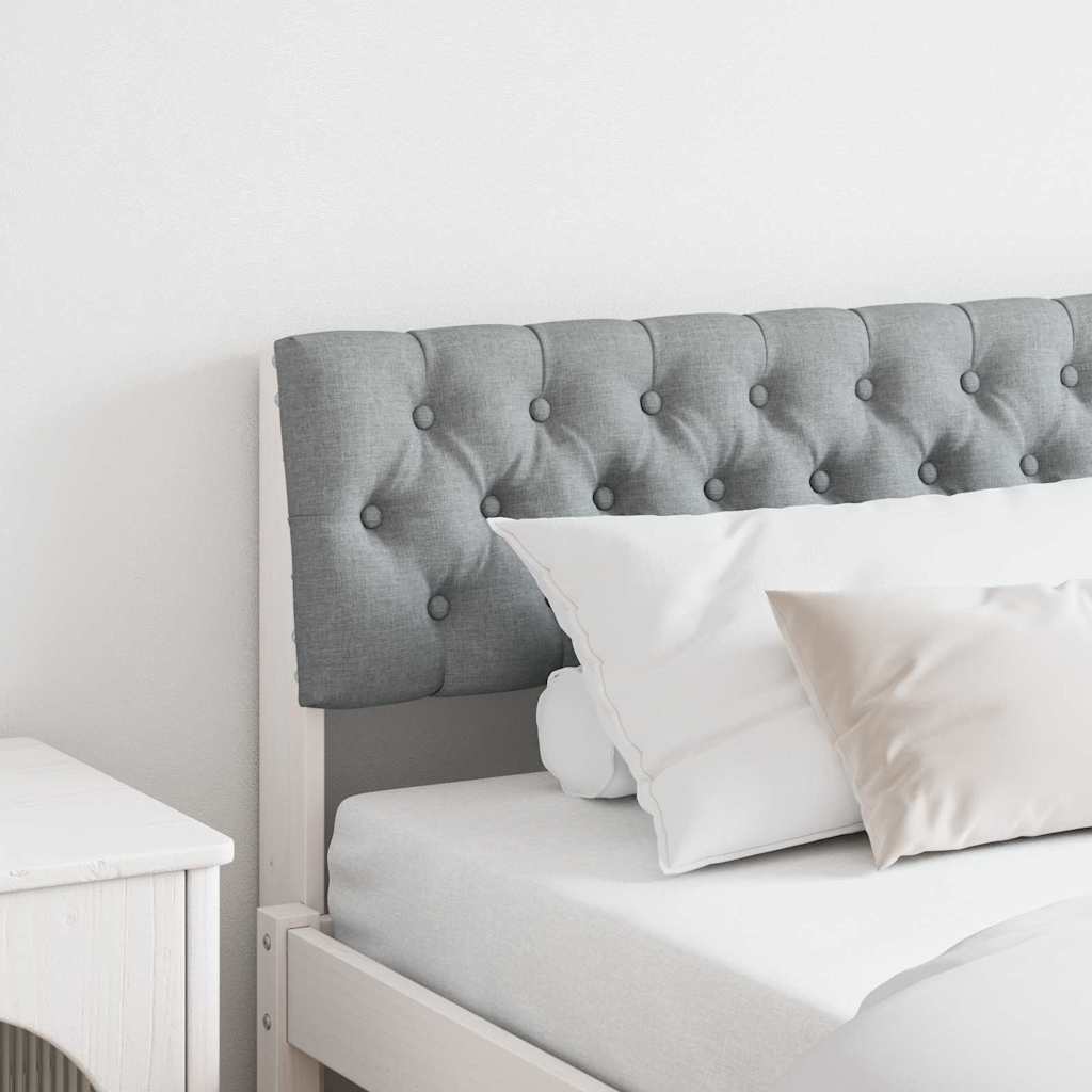 Tăblii de pat - Tăblie tapițată Gri deschis 180 cm Lemn de pin masiv