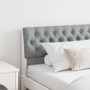 Tapecirano vzglavje Svetlo siva 180 cm Masivno borovo les