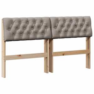 Čalouněné čelo postele Taupe 150 cm Masivní borové dřevo - obrázek 2