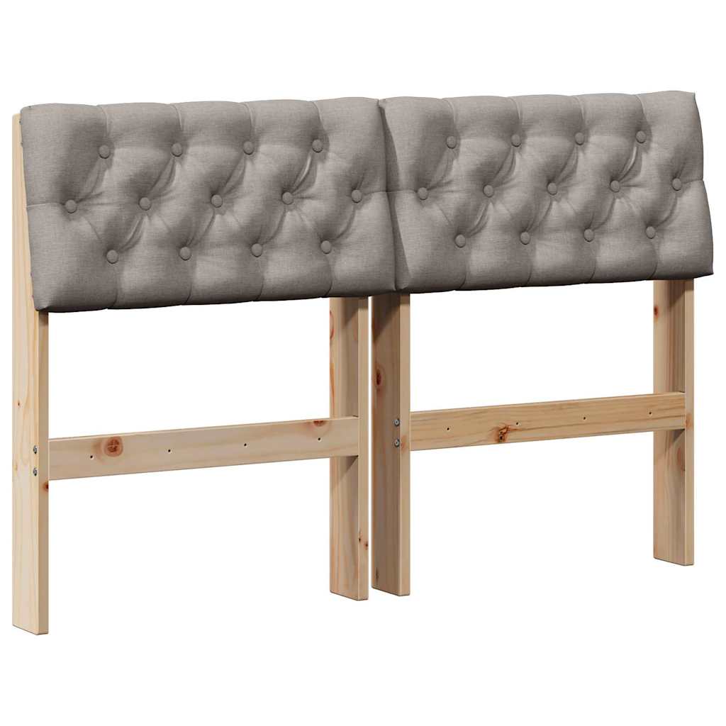 Thumbnail - vidaXL Gepolstertes Kopfteil Taupe 120 cm Massives Kiefernholz