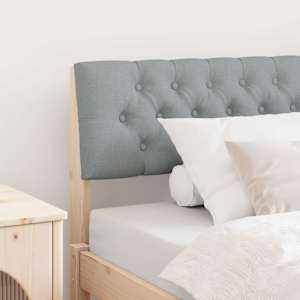 Tapecirano vzglavje Svetlo siva 100 cm Masivno borovo les